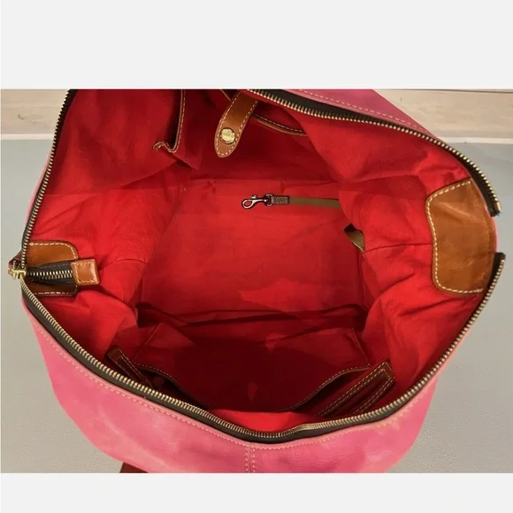 Dooney & Bourke Pink and Brown Tote Bag - Picture 5 of 8